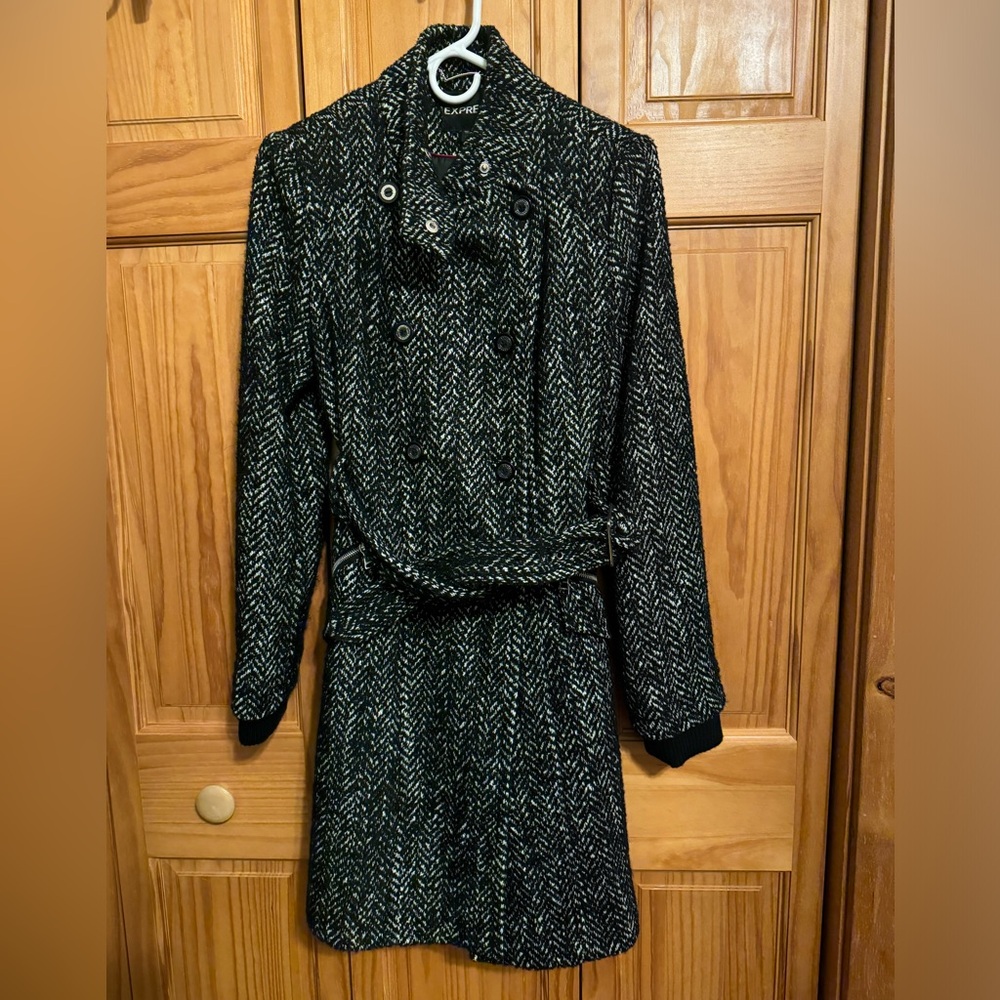 Express Monochrome Herringbone Jacket